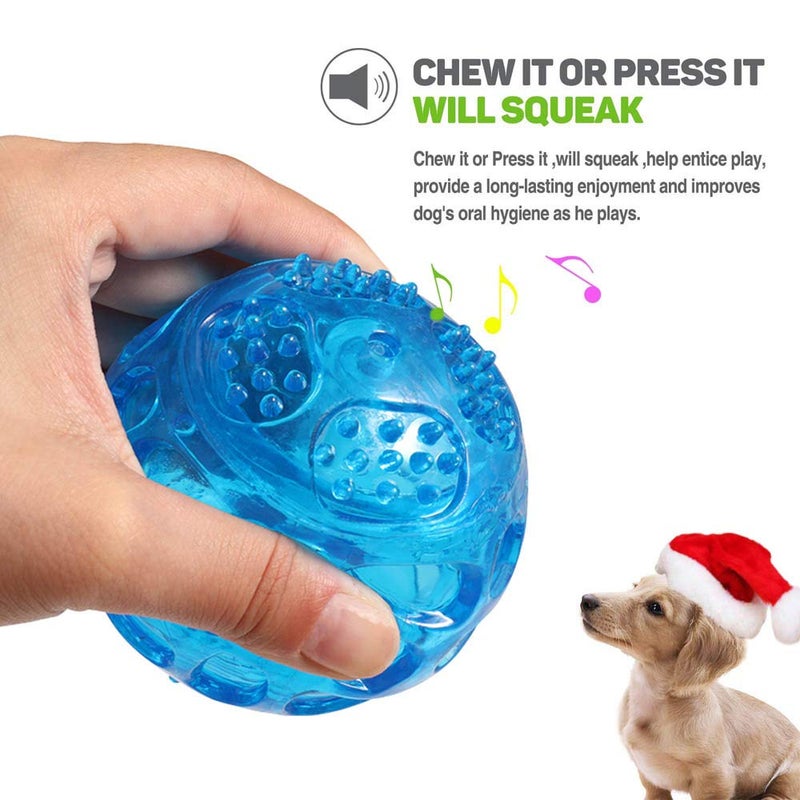 Ace one ACEONE Dog Squeaky Ball, Pet Squeak Chew Bouncy Rubber Toy Balls for Small Medium Dogs Indestructible Exercise Training Playing (3 Balls) - Image 2
